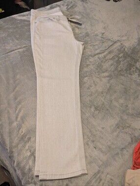 NWT New York & Company Skinny Ankle Jeans Size 14 Light Gray